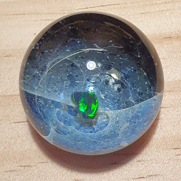 Marble : Opale verte et argent incorporés